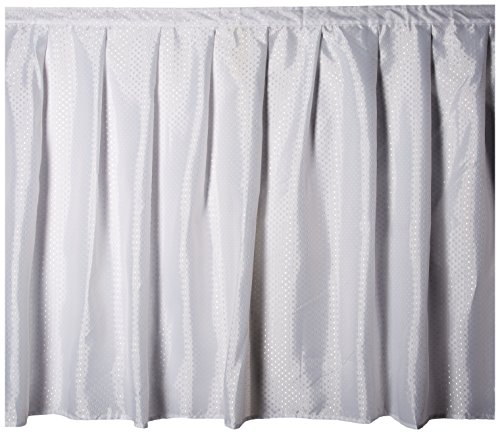 Product Cover Carnation Home Fashions Lauren Dobby Fabric Sink Skirt, 56-Inch by 32-Inch, White