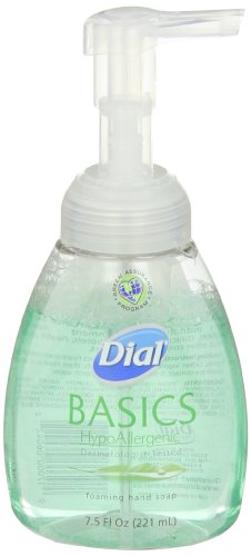 Product Cover Dial 1325977 Basics Hypoallergenic Foaming Hand Lotion Soap Manual Pump, 7.5oz Bottle (Pack of 8)