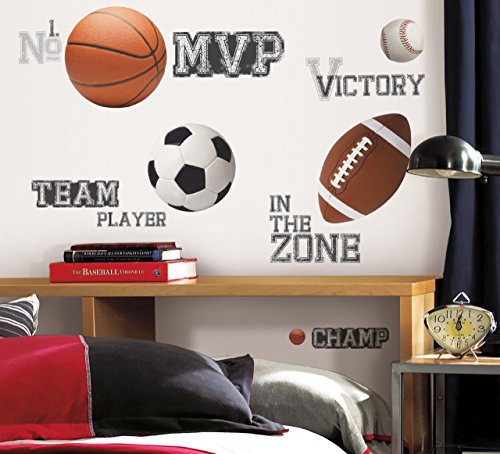 Product Cover RoomMates All Star Sports Saying Peel and Stick Wall Decals