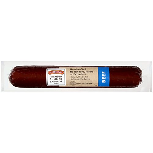Product Cover Old Wisconsin Premium Summer Sausage, 100% Natural Meat, Charcuterie, Ready to Eat, High Protein, Low Carb, Keto, Gluten Free, Beef Flavor, 16 Ounce