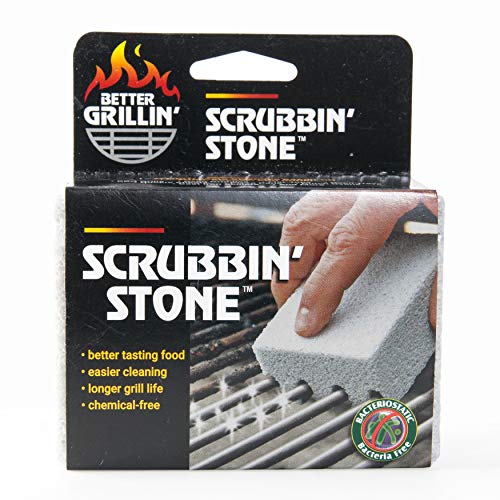 Product Cover Compac’s Magic-Stone Grill Cleaner Scrub - Scouring Brick/Barbecue Grill Brush/Barbecue Cleaner-Advanced Green Technology Easily Removes Stubborn Grime, Grease, from BBQ Grills, Griddles, Racks (1)