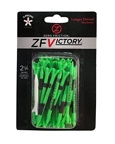 Product Cover Zero Friction Victory 5-Prong Golf Tees (2-3/4 Inch, Green, Pack of 40)