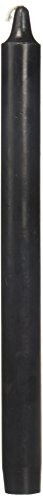 Product Cover Zest Candle 12-Piece Taper Candles, 10-Inch, Black Straight