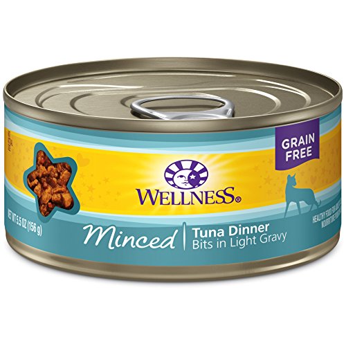 Product Cover Wellness Complete Health Natural Grain Free Wet Canned Cat Food, Minced Tuna Dinner, 5.5-Ounce Can (Pack Of 24)