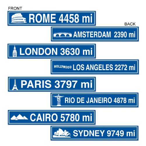 Product Cover Travel Street Sign Cutouts   (4/Pkg)