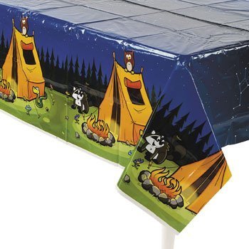 Product Cover Fun Express - Camp Adventure Tablecover for Birthday - Party Supplies - Table Covers - Print Table Covers - Birthday - 1 Piece