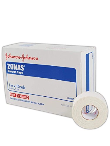 Product Cover Johnson & Johnson Zonas Athletic Trainers Tape, Porous, 1'' Rolls, 12 per Box