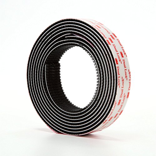 Product Cover 3M Dual Lock Reclosable Fastener TB3550, Black, 1 in x 10 ft, Type 250/250