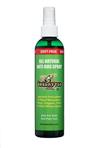 Product Cover Skedattle - Natural Bug Spray | Non-Toxic, Chemical-Free Insect Repellent with Lemongrass and Essential Oils | Protection from Mosquitos, Ticks, Gnats | Safe for Kids and Pets | 8 Oz