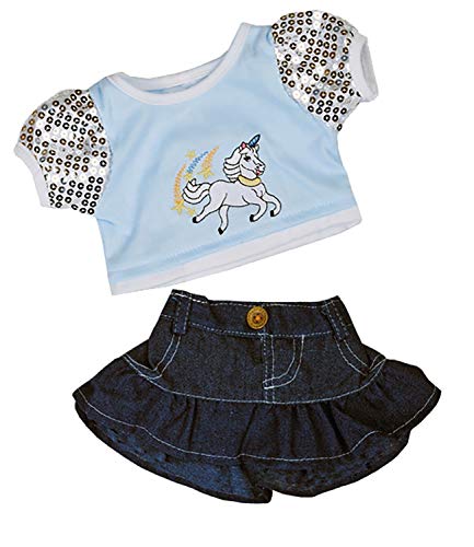 Product Cover Unicorn Glitter Outfit Teddy Bear Clothes Outfit Fits Most 14