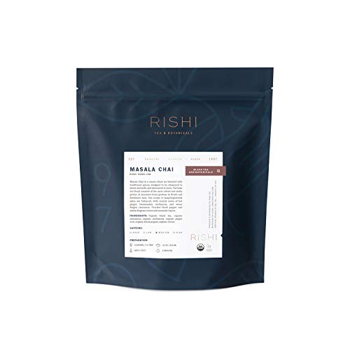 Product Cover Rishi Masala Chai Tea, Organic Loose Leaf Black Tea Blend, 1 lb Bag