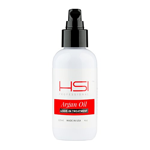 Product Cover HSI Professional Argan Oil Leave-in Conditioner | Smooth & Strengthen Frizzy, Damaged Hair | Heat & Color Protecting Elixir | Packaging may vary | 4 Ounce