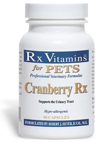 Product Cover Rx Vitamins for Pets Cranberry Rx for Dogs & Cats - Urinary Tract Support - Hypoallergenic Veterinary Formula - 90 Capsules