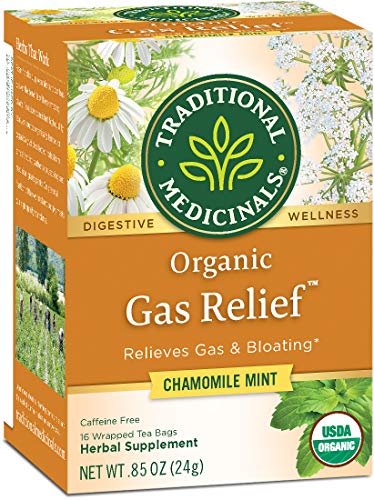 Product Cover Traditional Medicinals Organic Gas Relief Digestive Tea, 16 Tea Bags (Pack of 6)