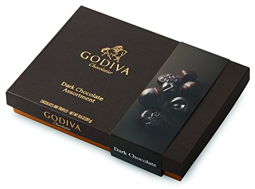 Product Cover Godiva Chocolatier Assorted Dark Chocolate Gift Box, Great for Gifting, Chocolate Candy, Chocolate Gifts, Dark Chocolate Truffles, Dark Chocolate Lovers, 27 Count
