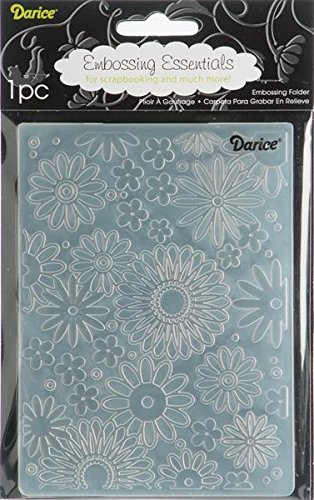 Product Cover Darice Embossing Folder, 4.25 by 5.75-Inch, Flower Frenzy Background, 1 pack