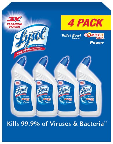 Product Cover Lysol Power Toilet Bowl Cleaner Value Pack, 128 Ounce
