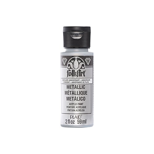 Product Cover FolkArt Metallic Acrylic Paint in Assorted Colors (2 oz), 506, Silver Anniversary