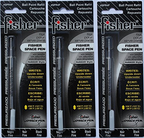 Product Cover Fisher SPR4F Space Pen Black Ink Fine Point Refill, 3 Count