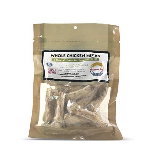 Product Cover Fresh Is Best Freeze Dried Raw Whole Chicken Necks, Made in the USA, Single Ingredient Natural, Healthy Dog & Cat Treats (Chicken Necks)