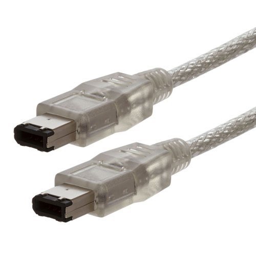 Product Cover 6ft 6 pin Male to 6 pin Male Clear Firewire 400/400 Cable for IEEE 1394 Devices