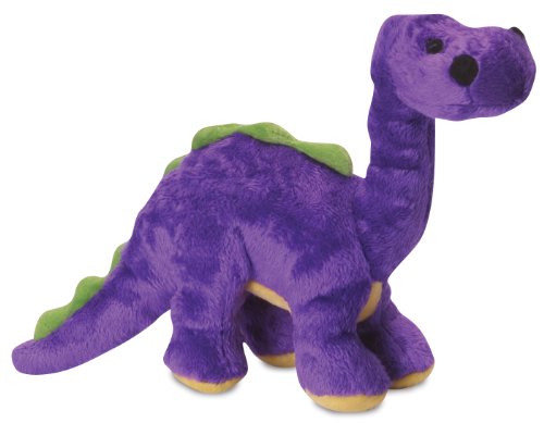 Product Cover goDog Dinos Bruto With Chew Guard Technology Tough Plush Dog Toy, Purple, Small