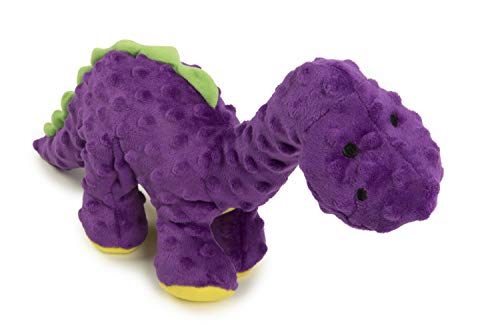 Product Cover goDog Dinos Bruto with Chew Guard Tough Plush Dog Toy, Purple, Large