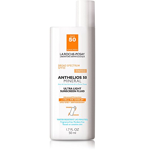 Product Cover La Roche-Posay Anthelios Tinted Mineral Sunscreen for Face SPF 50, Ultra-Light Fluid with Titanium Dioxide for Sensitive Skin, 1.7 Fl. Oz.