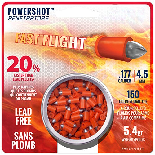 Product Cover Crosman LF1754 PowerShot Fast Flight Penetrator Pellets.177 Cal, 5.4 Grains, Pointed, Lead-Free, 150ct