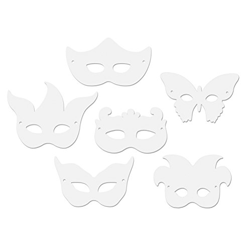 Product Cover Creativity Street Die Cut Mardi Gras Paper Masks, Assorted Designs, 24 Pack (AC4651)