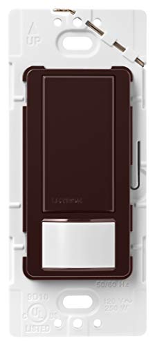 Product Cover Lutron Maestro Motion Sensor Switch, No Neutral Required, 250 Watts, Single-Pole, MS-OPS2-BR, Brown