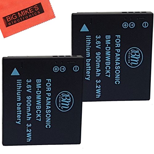 Product Cover Pack of 2 DMW-BCK7 Batteries for Panasonic Lumix DMC-FH25, FH27, FP5, FP7, FS16, FS18, FS22, FS35, FS37, DMC-S1, DMC-S2, DMC-S3, DMC-SZ1, DMC-SZ5, DMC-SZ7, DMC-TS20, DMC-TS25, DMC-TS30 Digital Camera
