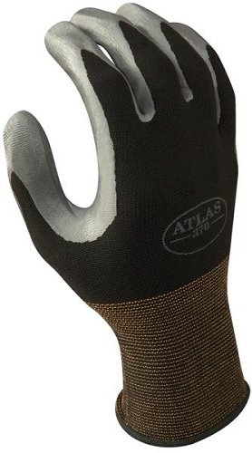 Product Cover SHOWA Atlas 370B Nitrile Palm Coating Glove, Black, X-Large (Pack of 12 Pairs)