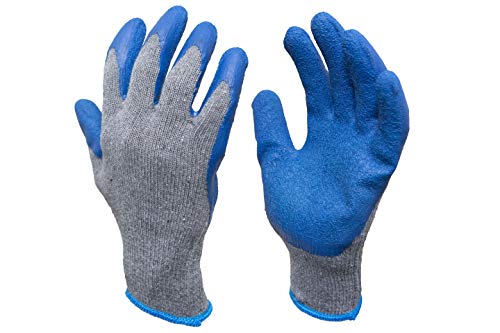 Product Cover G & F 3100M-DZ Knit Work Gloves with Textured Rubber Latex Coated, 12-Pairs, Men's Medium