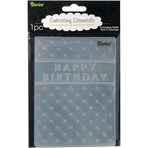 Product Cover Darice 1215-45 Happy Birthday Embossing Folder, 4 .25-Inch by 5.75-Inch