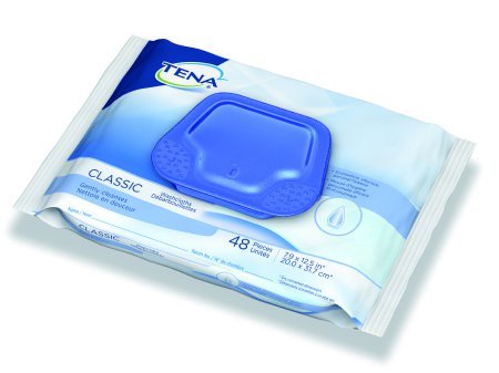 Product Cover Tena Classic Washcloths Premoistened Wipes, Case/576 (12 Packs of 48)