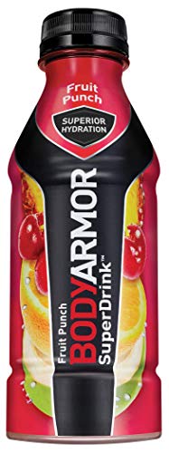 Product Cover BODYARMOR Sports Drink Sports Beverage, Fruit Punch, Natural Flavors With Vitamins, Potassium-Packed Electrolytes, No Preservatives, Perfect For Athletes, 16 Fl Oz (Pack of 12)