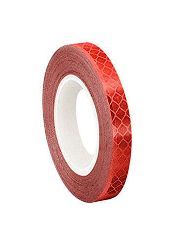 Product Cover 3M 3432 Red Micro Prismatic Sheeting Reflective Tape - 1 in. X 15 ft. Non Metalized Adhesive Tape Roll. Safety Tape