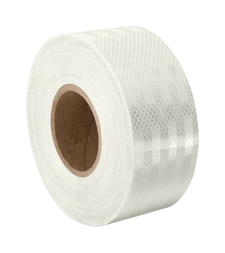 Product Cover 3M 3430 White Micro Prismatic Sheeting Reflective Tape - 0.5 in. X 15 ft. Non Metalized Adhesive Tape Roll. Safety Tape