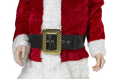 Product Cover Forum Novelties Men's Deluxe Adult Santa Belt Costume Accessory, Black, One Size