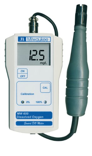 Product Cover Milwaukee MW600 LED Economy Portable Dissolved Oxygen Meter with 2 Point Manual Calibration, 0.0 - 19.0 mg/L, 0.1 mg/L Resolution, +/-1.5 percent Accuracy, 100 Percent Saturation Range