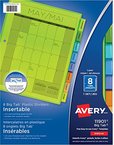 Product Cover AVE11901 - Avery Big Tab Plastic Insertable Divider