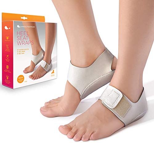 Product Cover Heel That Pain Heel Seat Wraps for Plantar Fasciitis and Heel Spurs - Perfect for Heel Pain Relief While Barefoot or with Sandals | Patented, Clinically Proven, 100% Guaranteed (XL)