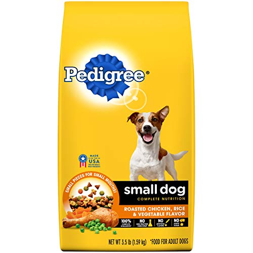 Product Cover PEDIGREE Small Dog Complete Nutrition Adult Dry Dog Food Roasted Chicken, Rice & Vegetable Flavor, 3.5 lb. Bag