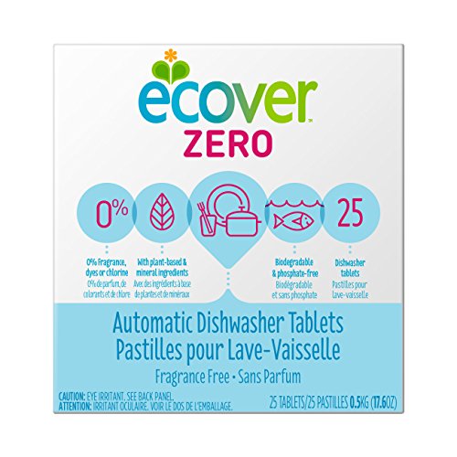 Product Cover Ecover Automatic Dishwashing Tablets Zero, 25 Count, 17.6 Ounce