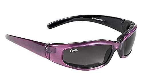 Product Cover Pacific Coast Chix Rally Grey Gradient/Purple Padded Motorcycle Glasses