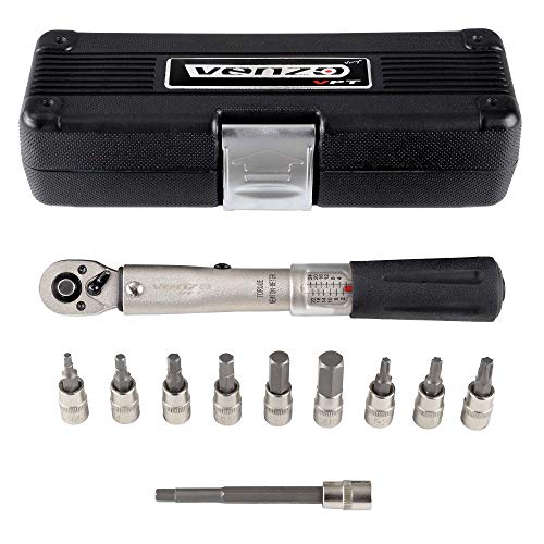 Product Cover Venzo Bicycle Bike 1/4 Inch Driver - Torque Wrench Allen Key Tools Socket Set Kit 2-24Nm - Small Adjustable