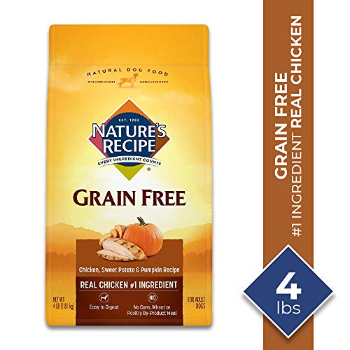 Product Cover Nature's Recipe Grain Free Easy to Digest Dry Dog Food, Chicken, Sweet Potato & Pumpkin Recipe, 4-Pound