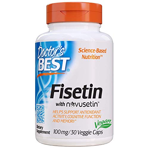 Product Cover Doctor's Best Fisetin with Novusetin, Non-GMO, Vegan, Gluten Free, Soy Free, 100 mg, 30 Veggie Caps