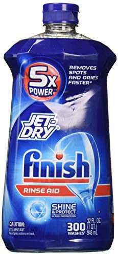Product Cover Finish Jet-Dry Rinse Aid, 32oz, Dishwasher Rinse Agent & Drying Agent